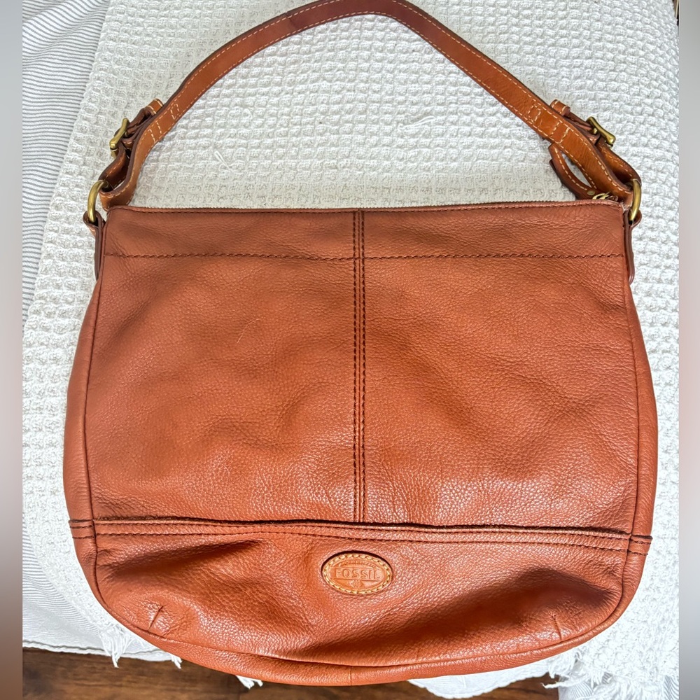 Fossil Women's Tan Leather Shoulder Bag